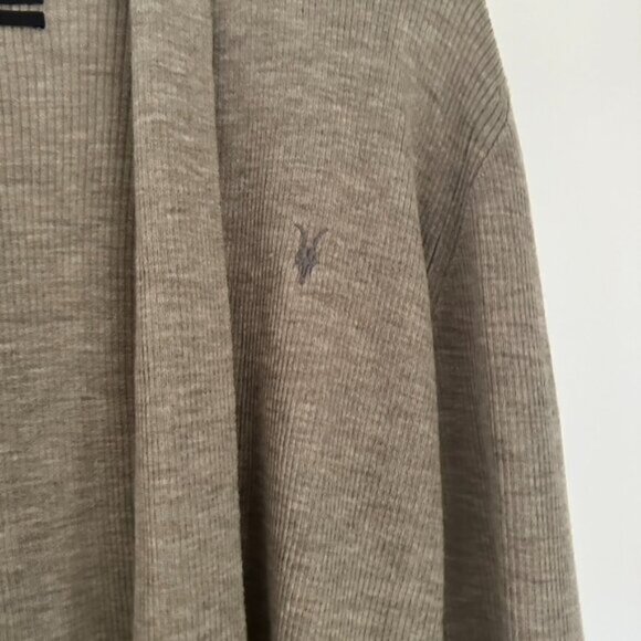 All Saints Merino Wool Slim Fit Cardigan Size L - Picture 3 of 7